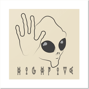 high five Posters and Art